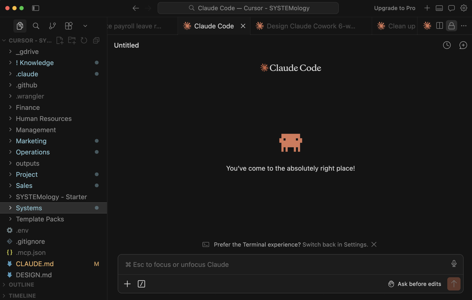 Claude Code connected to a real business workspace