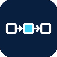 Flowchart icon: a business process
